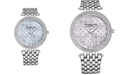 Stuhrling Women's Silver Tone Stainless Steel Bracelet Watch 39mm